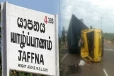 நடுவீதியில் தடம்புரண்டன பட்டா ரக வாகனம் - அதிர்ஷ்டவசமாக உயிர்தப்பிய சாரதி