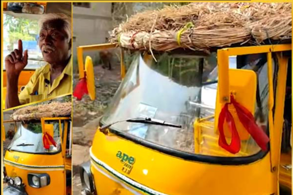 கொளுத்தும் வெயிலை சமாளிக்க ஆட்டோ ஓட்டுநர் செய்த காரியம்! வைரலாகும் காட்சி | Summer Season Auto Driver Good Ideas