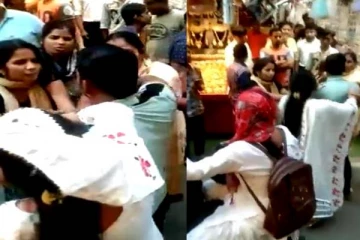 பெண் தோழியுடன் கடைக்கு சென்ற கணவன்.. தர்ம அடி கொடுத்த மனைவி!