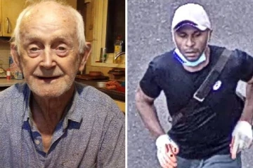 கத்தியுடன் தப்பி ஓடும் கொலையாளி...87 வயது முதியவருக்கு ஏற்பட்ட பரிதாபம்: வெளியான புகைப்படம்