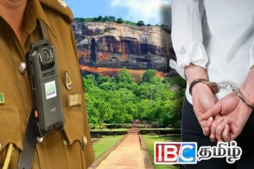 சிகிரியாவின் கண்ணாடி சுவரை சேதப்படுத்திய யுவதி கைது