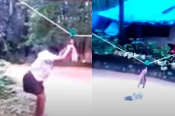 கைய விட்டுராதிங்க அம்மாச்சேய்! வெள்ளத்தில் வைரலாகும் காணொளி