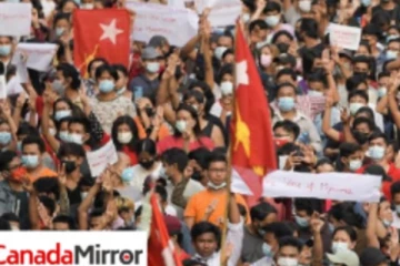 மியான்மரில் முதல் தடவையாக ஆயிரக்கணக்கான மக்கள் போராட்டம்