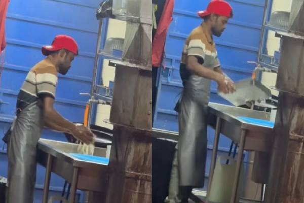 மீந்துபோன உணவைக் கழுவி மீண்டும் விற்பனை ; அதிர்ச்சி காணொளி வைரல் | Leftover Food Washed Resold Shocking Video Viral