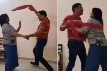 அலுவலகத்தில் மனைவியுடன் நடனமாடிய கல்வி அதிகாரி - வெடித்த சர்ச்சை