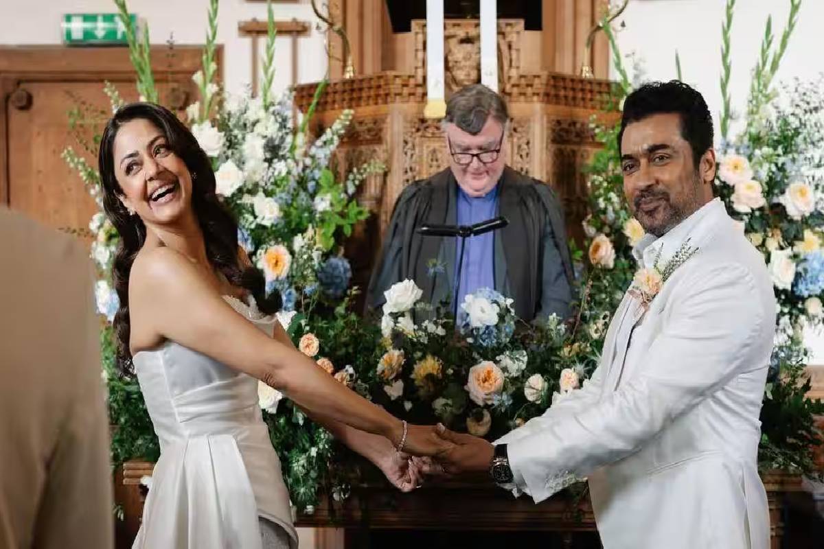 20 ஆண்டுகால காதல்... ஜோதிகாவின் திருமண உடையில் ஒளிந்திருந்த காதல் குறியீடுகள்! | Love Details In Jyo Suriya 20 Anniversary Wedding 20 ஆண்டுகால காதல்... ஜோதிகாவின் திருமண உடையில் ஒளிந்திருந்த காதல் குறியீடுகள்! | Love Details In Jyo Suriya 20 Anniversary Wedding