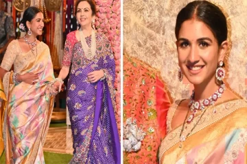 அம்பானி வீட்டில் பிரமாண்டமாக நிகழ்ந்த விநாயக சதுர்த்தி - தங்க புடவையில் ஜொலித்த புதிய மருமகள்!