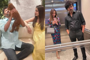விஜய் மற்றும் நடிகை திரிஷாவின் புகைப்படங்கள்