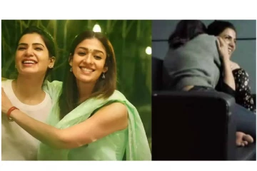 தன் நடிப்பை பார்த்து வெட்கத்தில் சமந்தாவை கட்டிப்பிடித்த லேடி சூப்பர் ஸ்டார் - வைரலாகும் வீடியோ