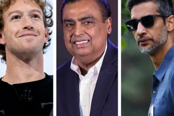 Google CEO Sundar Pichai and Meta CEO Mark Zuckerberg new partnership with ambani