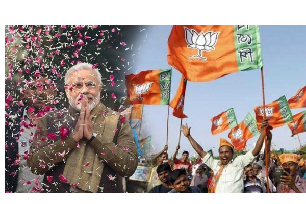 உ.பி.யில் மீண்டும் பாஜக? - தொண்டர்கள் கொண்டாட்டம் | 5 State Election Results 2022 Bjp