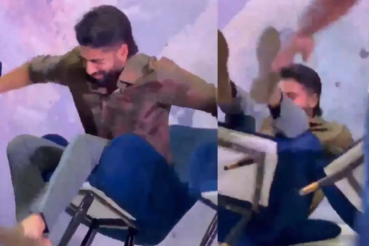 நாற்காலியிலிருந்து சட்டென கீழே விழுந்த நாக சைதன்யா... மேடையில் நடந்த பகீர் சம்பவம் | Actor Naga Chaitanya Fell Down On Chair