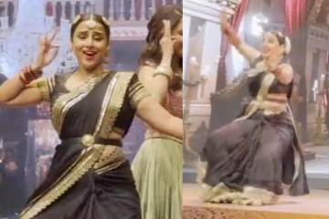 மேடையில் தவறி விழுந்த நடிகை வித்யா பாலன்.. ஆனால் எப்படி சமாளித்தார் பாருங்க