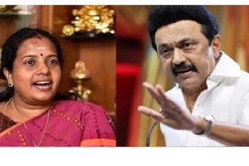 தமிழ் எங்கள் உயிர் மூச்சு சொல்லும் முதல்வர் - ரஷ்ய சர்வாதிகாரியின் பெயரை ..வானதி அட்டாக்!