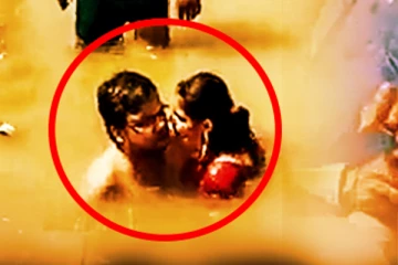 மனைவியை பொது இடத்தில் முத்தமிட்ட கணவர்....சரமாரியாக அடித்த கும்பல்!