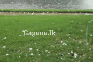 බුත්තලට වැටුණ අයිස් කැට වැස්ස.