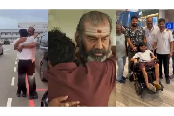 சிங்கப்பூரில் குடும்பத்துடன் நெப்போலியன்! அணைத்து கொண்ட பிரபலம்.. வைரலாகும் வீடியோ