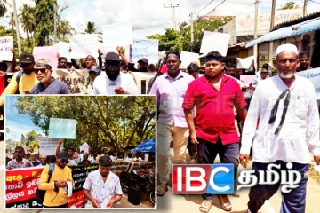 திருகோணமலையில் ஜனாதிபதி: கவனயீர்ப்பு போராட்டத்தில் குதித்த விவசாயிகள்!