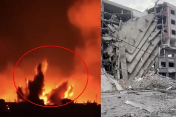 இஸ்ரேலின் அதிபயங்கர தாக்குதல்: சுக்குநூறாய் சிதையும் காசா நகரம்: பரபரப்பு வீடியோ