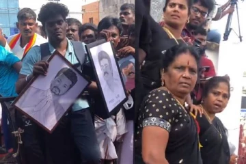 கேப்டன் நினைவிடத்தை விஜய் ரசிகர் செய்த செயல்!! கண்டபடி திட்டிய விஜயகாந்த் ரசிகை..