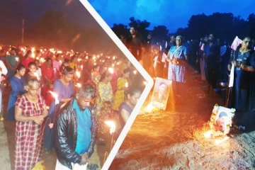 கொட்டும் மழைக்கு மத்தியில் மாவடிமுன்மாரி மாவீரர் துயிலுமில்லத்தில் மக்கள் கண்ணீர் மல்க அஞ்சலி