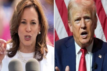 கமலா ஹாரிஸ் சிரிப்பை கிண்டல் செய்த டிரம்ப்!