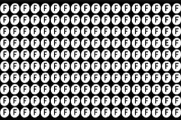 optical illusion: F எழுத்திற்கு நடுவே இருக்கும் E எழுத்தை கண்டுபிடிக்க முடியுமா?