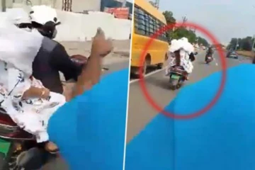 வேறொருவருடன் பறந்த மனைவி! நடுரோட்டில் மடக்கி பிடித்த கணவன்... சினிமாவை மிஞ்சிய காட்சி