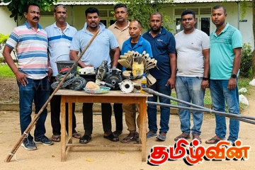 புதையல் தோண்டிய குற்றச்சாட்டில் கைதான ஒரே குடும்பத்தைச் சேர்ந்த சந்தேகநபர்களிடம் விசாரணை