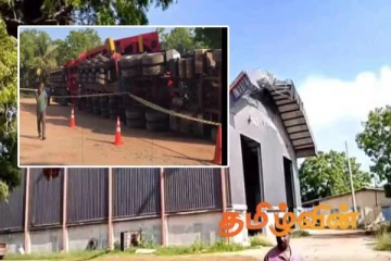 மன்னாருக்கு காற்றாலை விசையாழியை ஏற்றிச் சென்ற வாகனம் விபத்து