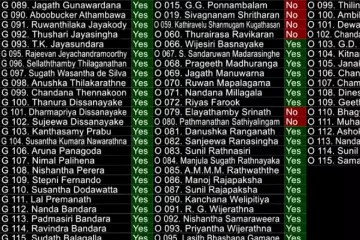 මහජන හදිසි තත්ත්වය දීර්ඝ කිරීම වැඩි ඡන්දයෙන් සම්මතයි