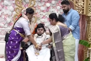 நெப்போலியன் மகனுக்கு மீண்டும் அரங்கேறிய திருமணம்... கண்கலங்கிய அக்ஷயா