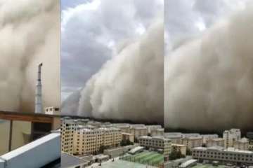 சீன நகரை சூழ்ந்த புழுதிப்புயல்: அதிரவைக்கும் வீடியோ காட்சிகள் வைரல்