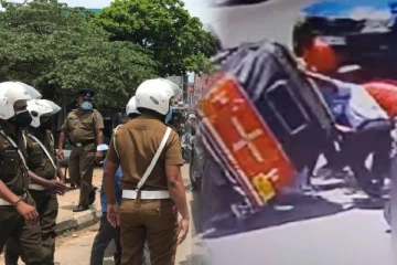 இலங்கையில் வீதி விபத்தில் சிக்கிய வெளிநாட்டு தம்பதி