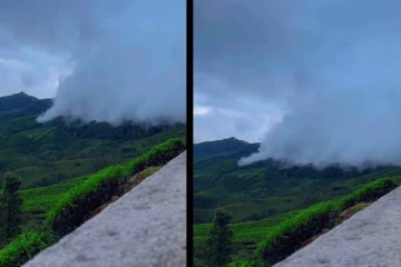 குழந்தை போல் தவழ்ந்துவரும் மேகம்... வைரலாகும் அரிய காட்சி!