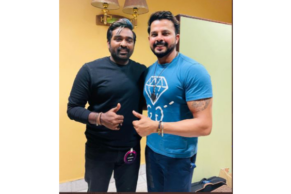 நடிகர் விஜய் சேதுபதியை சந்தித்த கிரிக்கெட் வீரர் ஸ்ரீசாந்த் - டுவிட்டரில் வைரல் | Cinema Viral News