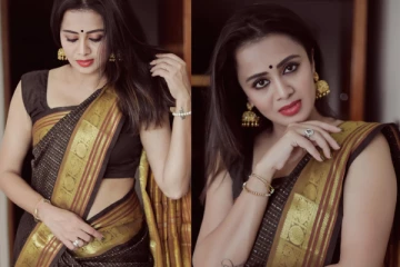 சேலையில் VJ அஞ்சனாவின் வேற லெவல் அழகிய போட்டோஷூட்