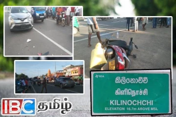 கிளிநொச்சியில் இடம்பெற்ற விபத்தில் பெண்ணொருவர் படுகாயம்