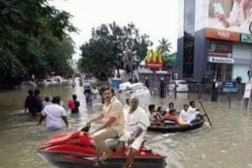 கடலை-யே கடல் போல் சூழ்ந்திருக்கும் மழைநீர்...சென்னை மெரினா கடற்கரையின் நிலை இதுதான்!