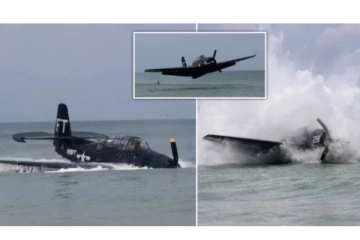 கண்ணிமைக்கு நேரத்தில் நடந்த சம்பவம்! கடற்கரையில் வந்து விழுந்த விமானம்: அதிர்ச்சியில் உறைந்த மக்கள்