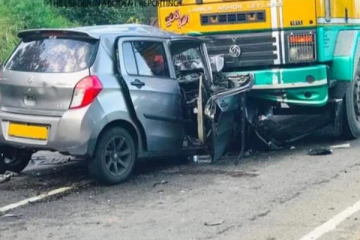 තිදෙනෙකුට දිවි අහිමි කර පස් දෙනෙකු රෝහල්ගත කෙරූ මාරක රිය අනතුර