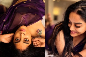 படுத்தபடி, புடவையை கழற்றியபடி நடிகை அபிராமி வெளியிட்ட லேட்டஸ்ட் போட்டோஸ்