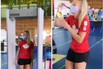 தப்புதானே .. விமான நிலையத்தில் பிராங்க் செய்த வீராங்கனை: வைரலாகும் வீடியோ