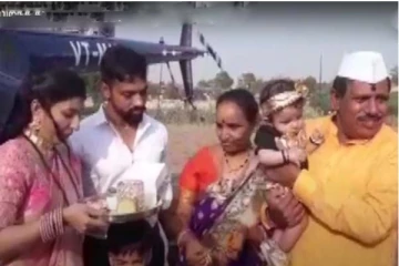 பேத்தியை வரவேற்க தாத்தா செய்த காரியம்! வைரலான விவசாயி