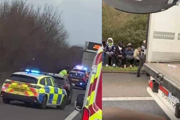 லொறிக்குள் பதுங்கியிருந்த புலம்பெயர் மக்கள்... பிரித்தானிய சாலை ஒன்றில் மடக்கிய பொலிசார் | Lorry Full Of Migrants லொறிக்குள் பதுங்கியிருந்த புலம்பெயர் மக்கள்... பிரித்தானிய சாலை ஒன்றில் மடக்கிய பொலிசார் | Lorry Full Of Migrants