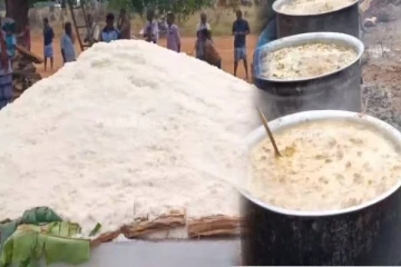 பெண்கள் வரக்கூடாது...மலை போல் குவிக்கப்பட்ட சோறு - ஆண்கள் மட்டும் பங்கேற்ற அசைவ விருந்து