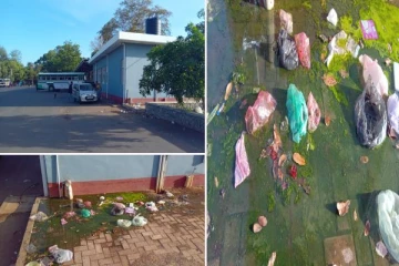 கிளிநொச்சி புதிய பேருந்து நிலைய மலசலகூட கழிவு நீரால் பயணிகள் அசௌகரியம்