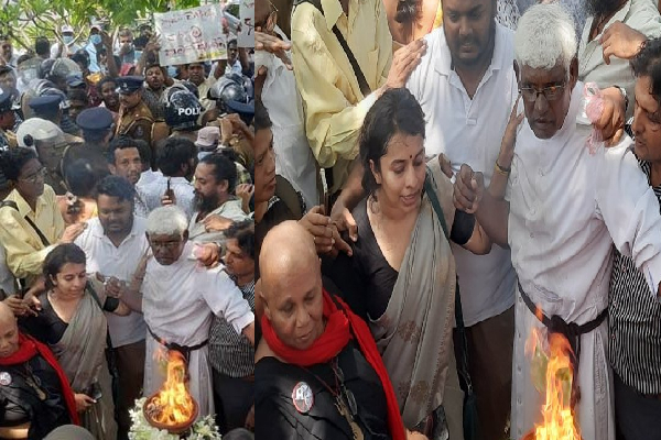 கொழும்பு முள்ளிவாய்க்கால் நினைவேந்தலுக்கு இடையூறு; பொலிஸார் குவிப்பு (Photos) | Commemoration Disrupted By Colombo Floodgates