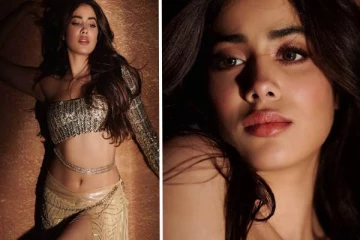 மின்னும் உடையில் கவர்ச்சி காட்டும் ஜான்வி கபூர்- கிறங்கடிக்கும் படங்கள்