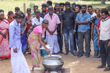 நான்காவது நாளாகவும் கஞ்சி பரிமாறும் நிகழ்வு